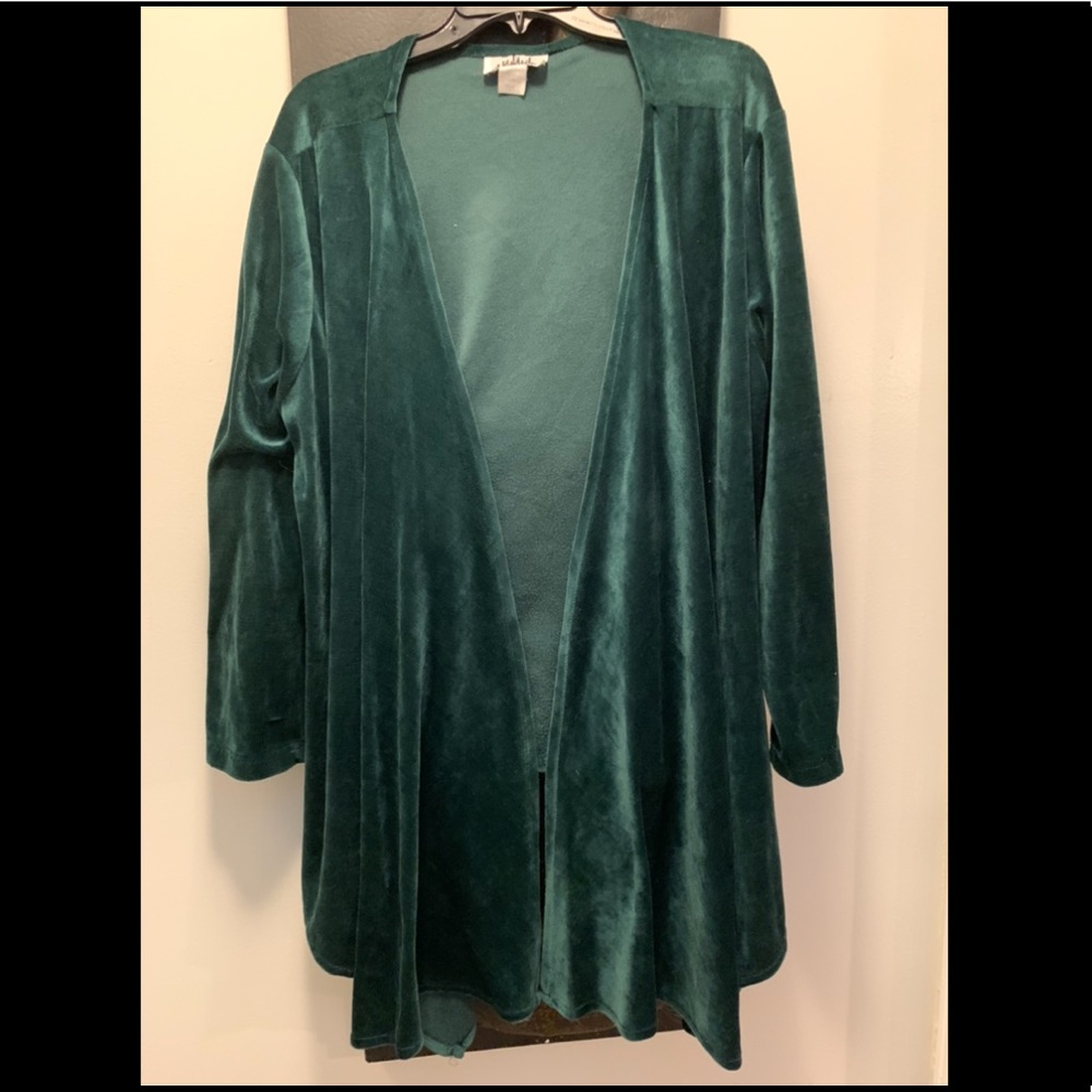 Emerald Green Velvet Shawl